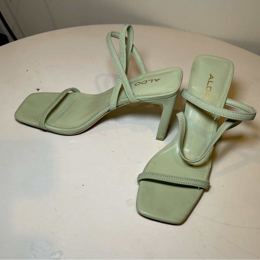 Aldo mint green sandal heel